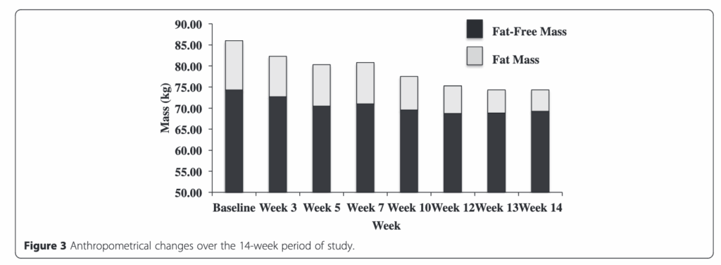 黒:筋肉量 白:脂肪量