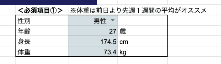 基本データの入力